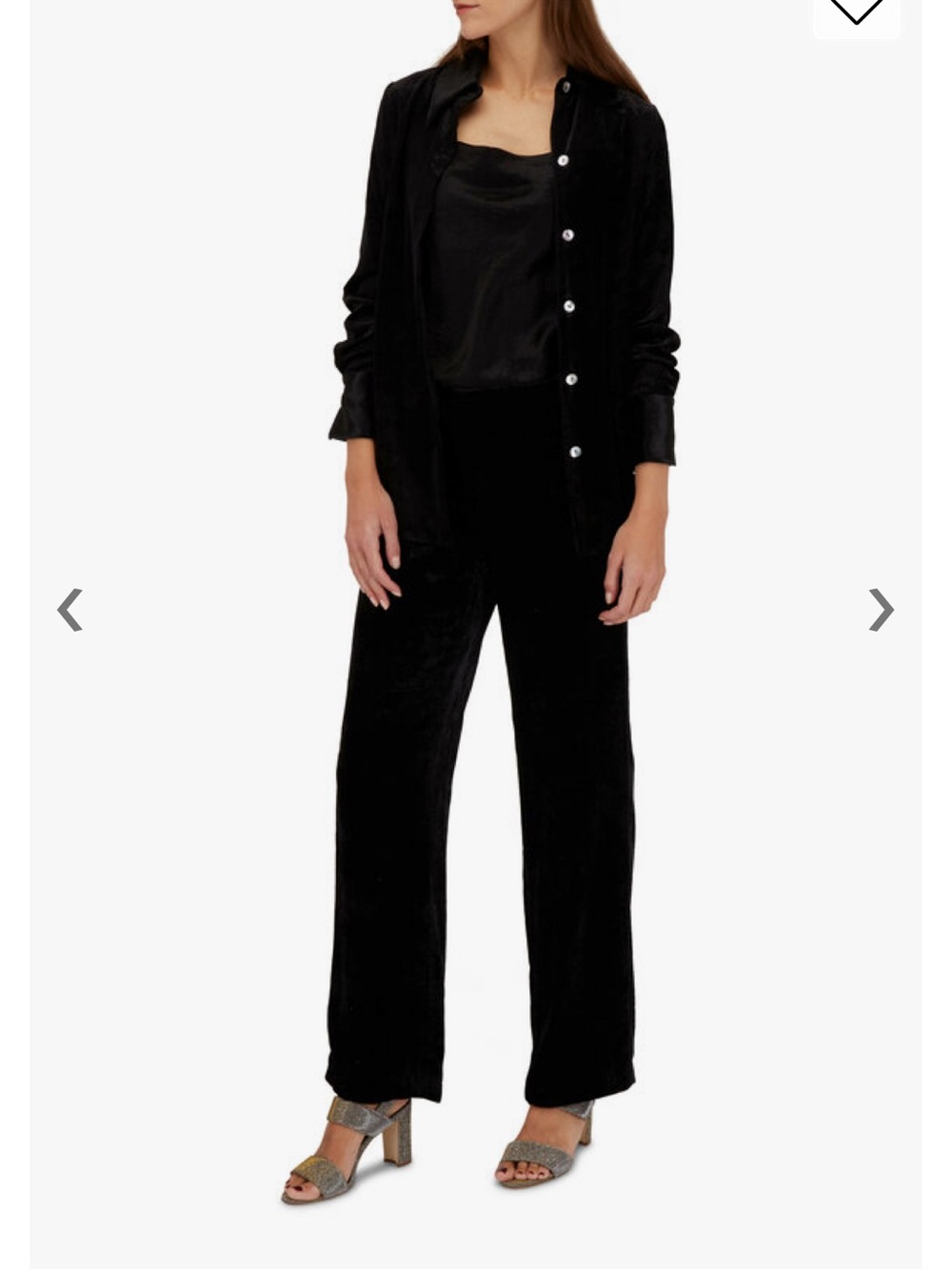 Vince black velvet wide leg pant NWT Size L/G - Picture 2 of 13